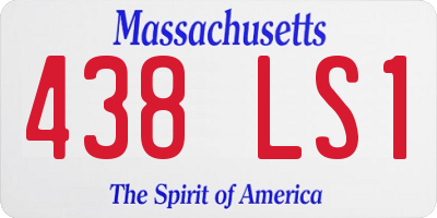 MA license plate 438LS1