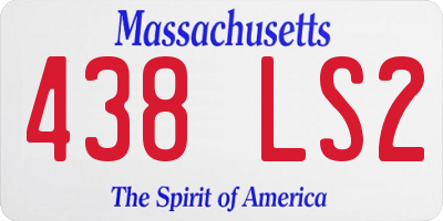 MA license plate 438LS2