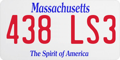MA license plate 438LS3