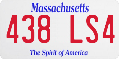 MA license plate 438LS4
