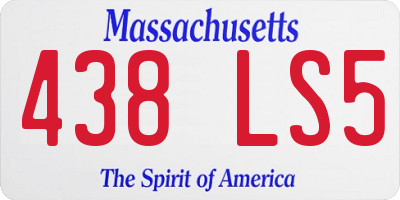 MA license plate 438LS5