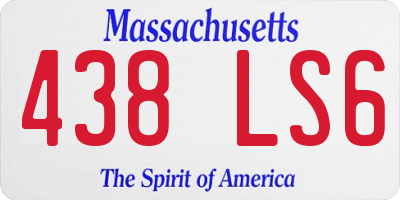 MA license plate 438LS6
