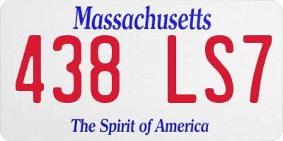 MA license plate 438LS7