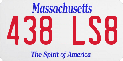 MA license plate 438LS8