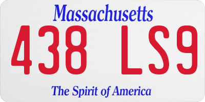 MA license plate 438LS9