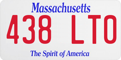 MA license plate 438LT0