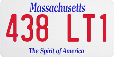 MA license plate 438LT1