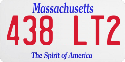 MA license plate 438LT2