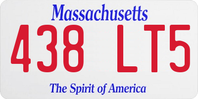 MA license plate 438LT5