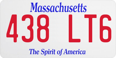 MA license plate 438LT6