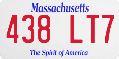 MA license plate 438LT7