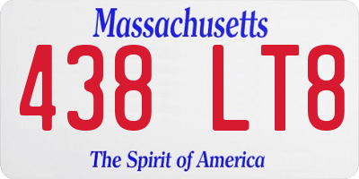 MA license plate 438LT8