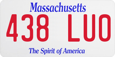 MA license plate 438LU0