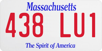 MA license plate 438LU1