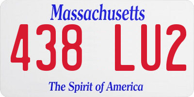 MA license plate 438LU2