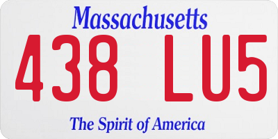 MA license plate 438LU5