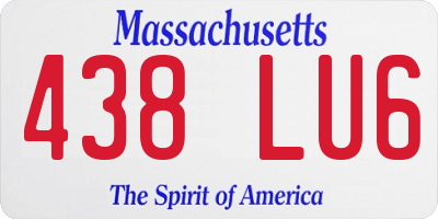 MA license plate 438LU6