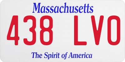 MA license plate 438LV0