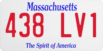MA license plate 438LV1
