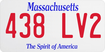 MA license plate 438LV2