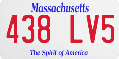 MA license plate 438LV5