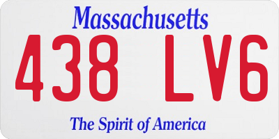 MA license plate 438LV6