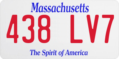 MA license plate 438LV7