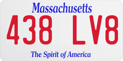 MA license plate 438LV8
