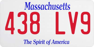 MA license plate 438LV9