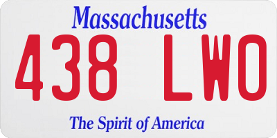 MA license plate 438LW0
