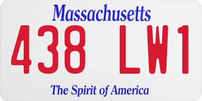 MA license plate 438LW1