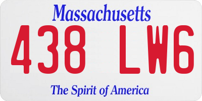 MA license plate 438LW6