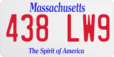 MA license plate 438LW9