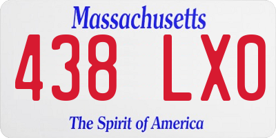 MA license plate 438LX0