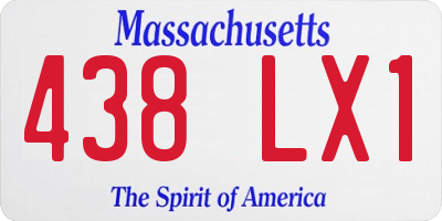 MA license plate 438LX1