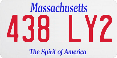 MA license plate 438LY2