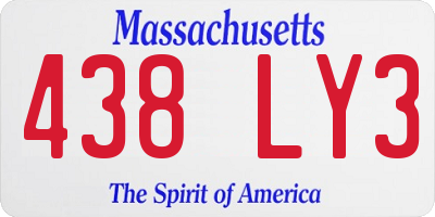 MA license plate 438LY3