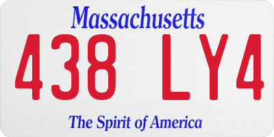 MA license plate 438LY4