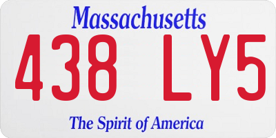 MA license plate 438LY5