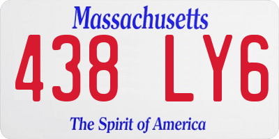 MA license plate 438LY6
