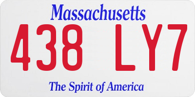 MA license plate 438LY7