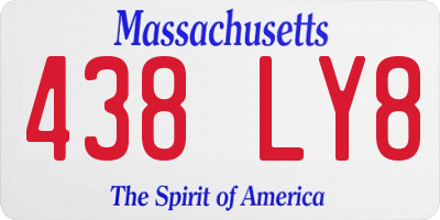 MA license plate 438LY8