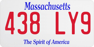 MA license plate 438LY9