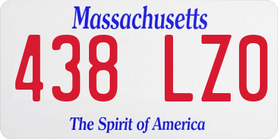 MA license plate 438LZ0