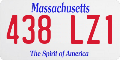 MA license plate 438LZ1