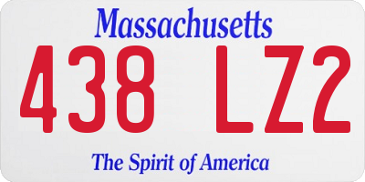 MA license plate 438LZ2