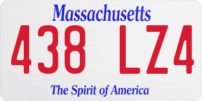 MA license plate 438LZ4