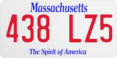 MA license plate 438LZ5