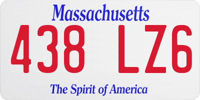 MA license plate 438LZ6