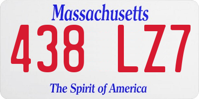 MA license plate 438LZ7
